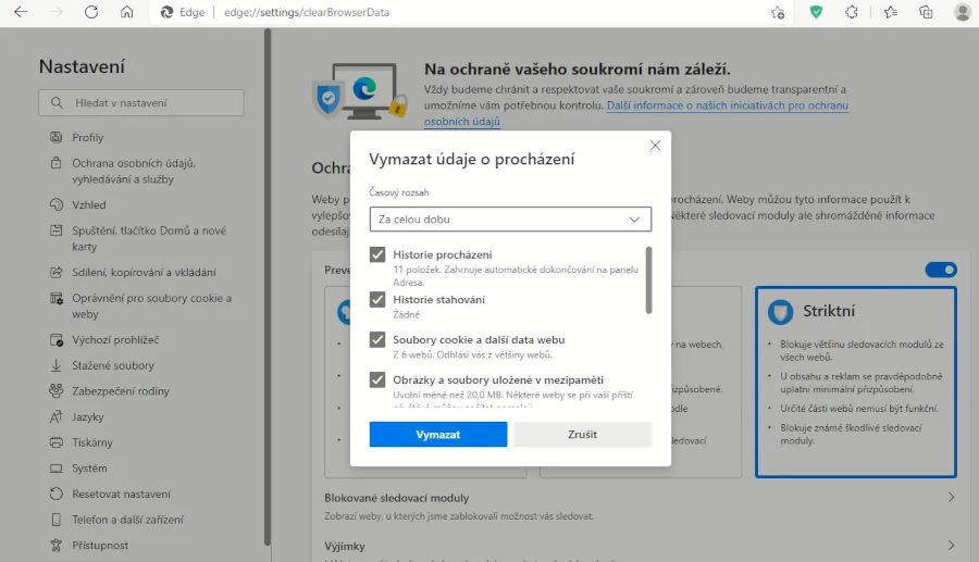 Jak zrusit Microsoft Edge?